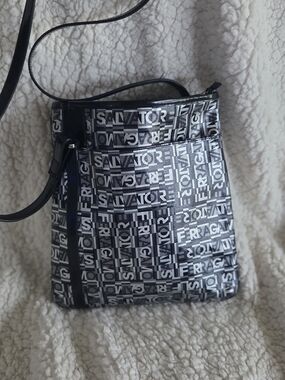Salvatore Ferragamo Black Logo Crossbody Bag